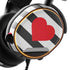 Black And White Striped Heart SteelSeries Arctis 3 Skin